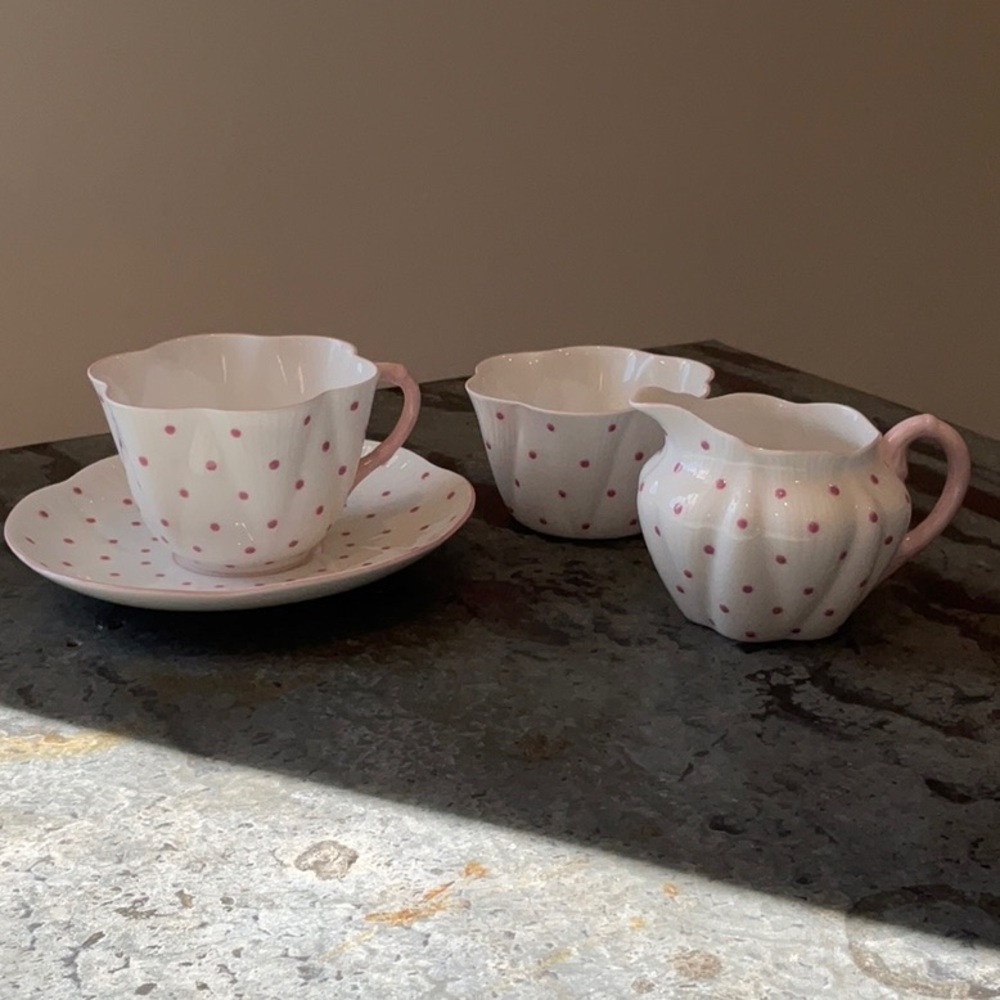 Shelley of England Teacup/Creamer/Sugar Bowl